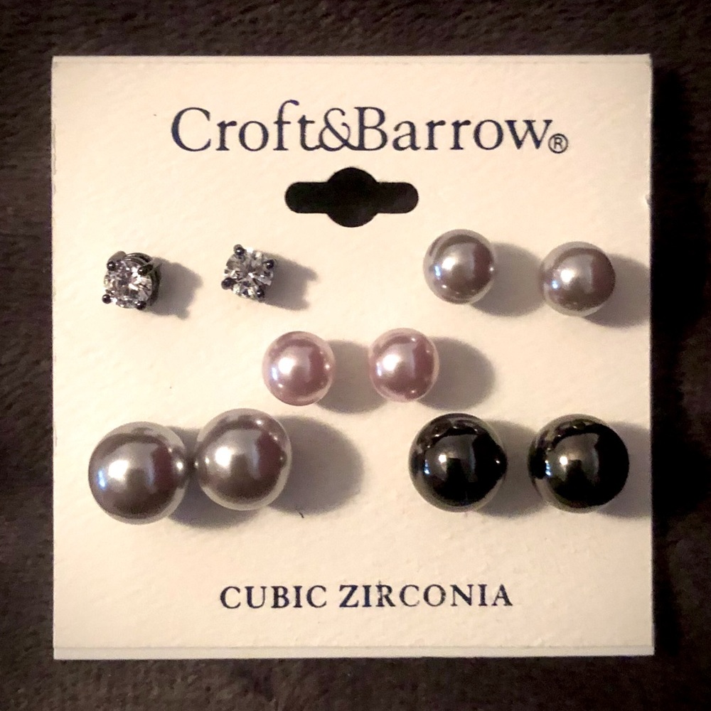 Croft & Barrow Cubic Zirconia Earring Set (5)